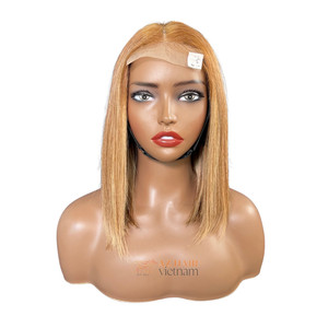 Pelucas de Cabello Humano Vietnamita de Alta Calidad, Densidad Personalizada, Peluca con Frente de Encaje Suizo, Pelucas Lisas SDD para Mujeres Negras - Product Image 1