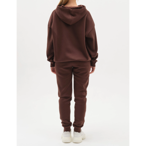 Conjunto de Dos Piezas de Sudadera con Capucha y Pantalones para Mujer, Tallas Grandes, Otoño-Invierno, Estampado Personalizado por el Fabricante, Informal, Cálido, Ecológico, 100% - Product Image 2