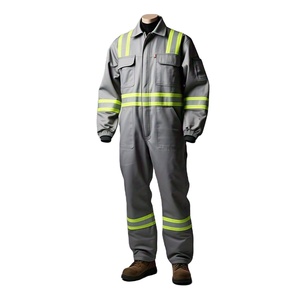 uniforms coverall hivis safety Coveralls Suit Durable Custom Logo Workwear Level D Protection Anti-Chemical <b>Fire</b> - Product Image 1