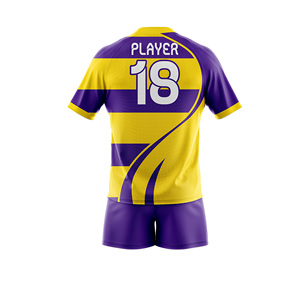 Uniforme de Rugby para Hombre, Jersey de Rugby con Estampado Personalizado y Pantalones Cortos a Juego, Fabricante de Ropa Deportiva OEM ODM, Proveedores de Alibaba - Product Image 2