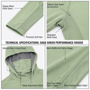 Chemises de pêche à manches longues à sublimation de conception originale pour la pêche, l'escalade, la chasse, protection, séchage rapide - Product Image 6