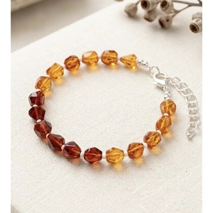 Pulsera de Hessonita (Gomed) facetada pulida, hecha a mano, de granate natural, brazalete de cristal con cuentas, venta al por mayor, brazaletes de cristal curativos - Product Image 4