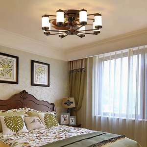 <b>Modern</b> 22-Inch LED <b>Ceiling</b> <b>Fan</b> <b>with</b> Cylindrical <b>Light</b> Fixtures 5-Blade <b>Fan</b> for Bedroom Living Room Home Decor - Product Image 3