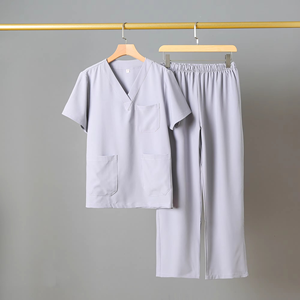 Envío Rápido, Pedidos al por Mayor, Uniformes de Enfermera Quirúrgica de Tela Elástica, Uniformes Médicos con Bolsillos y Logotipo Personalizado - Product Image 3