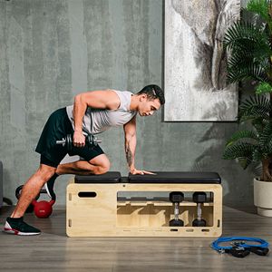Panca per Pesi Regolabile per Palestra Domestica con Porta Manubri e Telaio in Ferro - Product Image 2