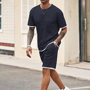 Custom Mens Streetwear <b>Set</b> Manufacturer Cotton T Shirt Cargo Shorts OEM Private Label Bulk - Product Image 2