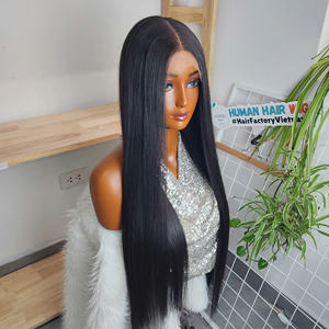 Mejor Precio al por Mayor: Peluca de Cabello Humano Virgen Vietnamita de 28 Pulgadas con Cierre de Encaje HD, Color Natural, Liso Sedoso y Ondulado - Product Image 2