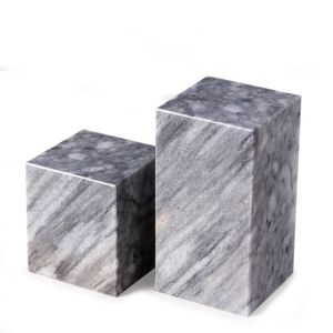 Sujetalibros de travertino en forma de cubo, modernos, geométricos, de piedra natural beige, de lujo, decorativos y resistentes, en oferta. - Product Image 3