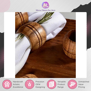 Fabricante y Exportador de Origen Indio que Vende Ampliamente Juegos de 4 Anillos de Papel para Servilletas de Madera a un Excelente Precio de Mercado - Product Image 4