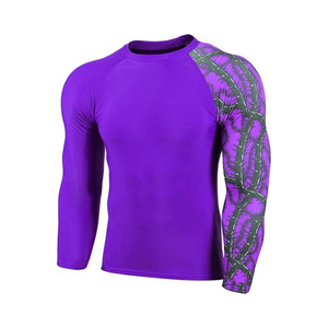 Customized Design Custom Printed UPF50+ Rash Guard Moisture Wicking Breathable <b>Compression</b> <b>Shirt</b> for <b>Men</b> - Product Image 5