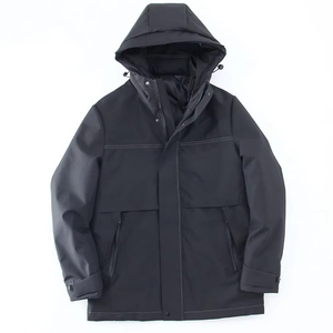 Men's <b>Soft</b> <b>Shell</b> Waterproof Windproof Zipper <b>Hooded</b> Lightweight Breathable Rain <b>Jacket</b> for Golf Hiking Cycling - Product Image 1