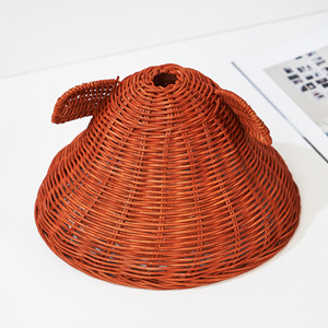 Sustainable rattan light shade kids lighting lamp cover lovely <b>bear</b> shaped lampshade factory price - Product Image 3