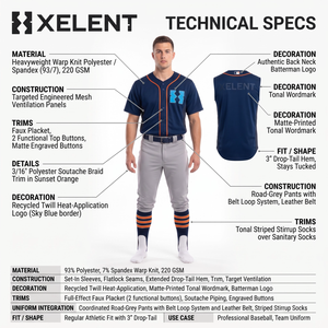 Maillot de baseball personnalisé en polyester tricoté lourd avec fausse patte de boutonnage pour homme, uniforme de jeu professionnel, fabricant OEM Sialkot - Product Image 5