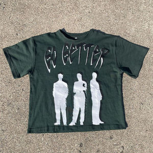 Camiseta Personalizada con Logotipo Vintage, Lavada al Ácido, para Hombre, de Algodón Grueso, Transpirable, 100% Algodón - Product Image 5