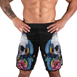 Pantalones Cortos de MMA para Hombre con Estampado de Calavera de Serpiente, de Secado Rápido, de Poliéster, para Entrenamiento de Artes Marciales Mixtas, Corte Regular, Talla Adulto - Product Image 3