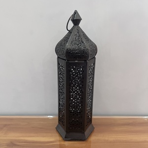 Artisan Design Moroccan Style Black Iron Handmade <b>Lantern</b> <b>Candle</b> <b>Holder</b> for All Occasions Home Decor - Product Image 2