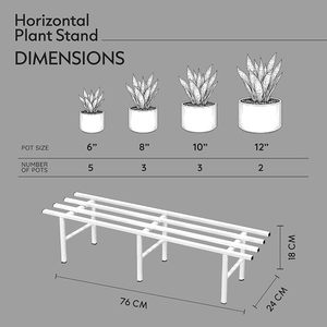 Ensemble de pots à fleurs minimalistes en métal avec supports en métal blanc pour plantes vertes d'intérieur, design circulaire émaillé - Product Image 3