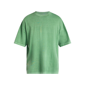 Camiseta de Manga Corta para Hombre, 100% Algodón Orgánico, 280 GSM, Cuello Redondo, Color Sólido, Tejido Ecológico, Corte Holgado, Estilo Casual - Product Image 1