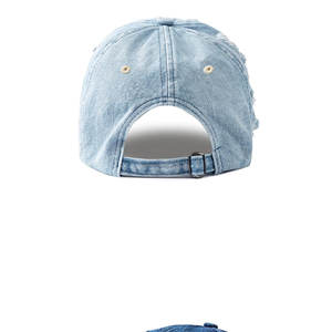 Personalizado al aire libre arena lavado desgastado vaquero gorra de béisbol bordado estilo Hip Hop transpirable tela impermeable al por mayor - Product Image 6
