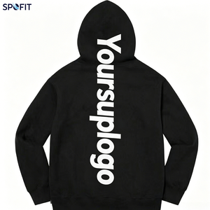 Sweat-shirt à capuche surdimensionné en molleton épais 430 g/m² personnalisé pour homme, 100 % coton, avec lettres au dos, style streetwear - Product Image 5