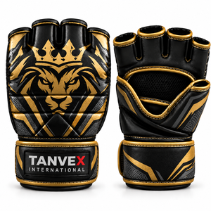 ถุงมือ MMA TANVEX INTERNATIONAL แบบครึ่งนิ้ว หนัง PU ลายเสือ ปิดแบบสวม ระบายอากาศได้ดี ยืดหยุ่นได้ เหมาะสำหรับทุกเพศ สำหรับศิลปะการต่อสู้ - Product Image 4