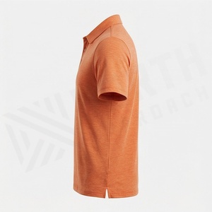 Vente en gros de polos pour hommes sur mesure avec logo imprimé, nouveau design, couleur unie, tissu tricoté, fabriqué au Pakistan - Product Image 3