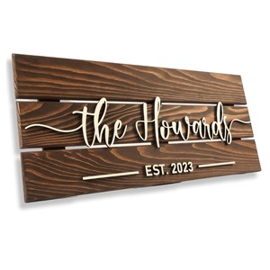 Letreros de Madera Personalizados con Nombres, Letreros de Madera Contrachapada para Familias y Descendientes, Decoración del Hogar Personalizada al por Mayor - Product Image 4