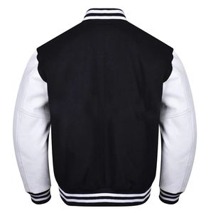 2024 Custom Logo Cartoon Front Black Couple College Baseball Men's Letterman <b>Light</b> Blue Varsity <b>Jacket</b> - Product Image 1