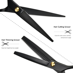 Kit Profesional para Cortar el Cabello en Casa, Tijeras de Peluquería, Kit de Tijeras de Entresacar con Peine y Estuche para Hombres - Product Image 3