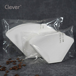 Papier filtre à café taille L CCD # 4 Modèles pour Clever Dripper Trapezoid en Pulpe de Bois Naturelle, 70 Sachets/Carton, Emballage en Sachet, Fabriqué au Japon - Product Image 2