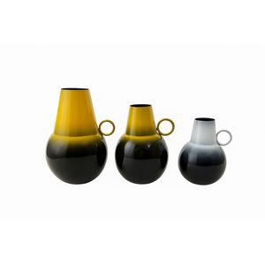 Compra al por mayor: Florero moderno de metal esmaltado con acabado efecto óxido antiguo, doble asa, centro de mesa decorativo, urna para eventos de hotel - Product Image 5