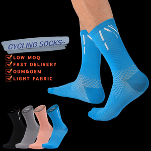 <b>Best</b> Wholesale Customized Crew Bottom Design Nylon High Stretch Breathable Cycling <b>Socks</b> for Sports Basketball - Product Image 5