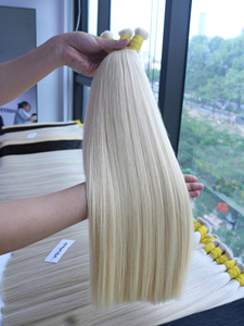 Extensiones de Cabello Humano Vietnamita de Longitud Completa, Precio de Fábrica, 60 cm, 24 Pulgadas, Colores Rubios, 100 Gramos por Paquete - Product Image 2
