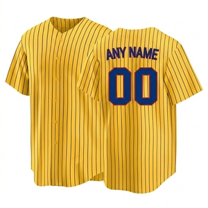 Uniforme de Béisbol, Camiseta de Béisbol Sublimada de Manga Corta con Cuello en V, Personalizada con Botones, Nombre y Número Personalizados - Product Image 2