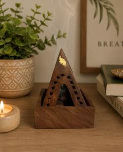 Brûleur d'encens artisanal avec gravure personnalisée, porte-bâtonnets aromatiques, diffuseur d'arômes décoratif en bois, utilisation toute saison, décoration intérieure - Product Image 6