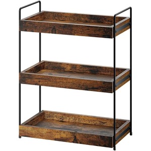 Organizador de especias rústico de madera de 3 niveles, adecuado para condimentos y hierbas, crea una cocina ordenada y bien organizada. Venta al por mayor desde India. - Product Image 5
