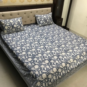 Sábana de algodón de diseño indio con 2 fundas de almohada sábana impresa con bloque de mano para decoración del hogar - Product Image 5