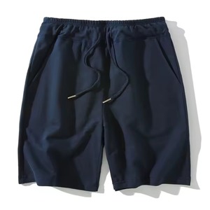 Shorts de bain décontractés pour hommes, style streetwear, avec cordon de serrage, coupe droite, motif uni, en toile, pour la plage et le fitness, vente en gros - Product Image 1