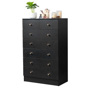 Modern Simple Black 7 Drawer Dresser - Product Image 5