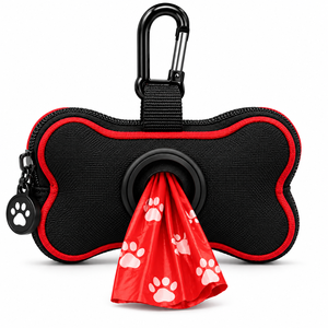 Distributeur de sacs à déjections canines en polyester de haute qualité, forme personnalisée, avec mousqueton, pour tous les animaux. - Product Image 1