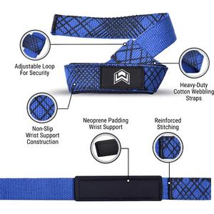 Custom 24" Length 1.5" Cotton Lifting Straps Gym Training <b>Wrist</b> Strap Powerlifting Belt Equipment Barbell <b>Wrist</b> <b>Support</b> Straps - Product Image 2