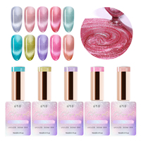 Ensemble de vernis à ongles gel œil de chat personnalisé en gros, 10 couleurs, ensemble de vernis à ongles magnétique, vernis à ongles gel brillant effet diamant
