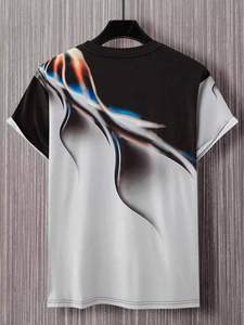 T-shirts pour hommes de haute qualité, col rond, manches courtes, séchage rapide, imprimés par sublimation, coupe décontractée, tissu tricoté - Product Image 2