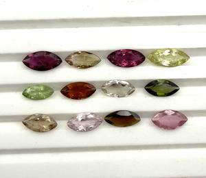 Natural Multi <b>Tourmaline</b> Marquise Cut Loose Gemstone Lot 4*8 MM 5 CT Multi <b>Tourmaline</b> Gemstone For Jewelry Making Stone - Product Image 1