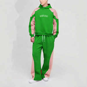 New Custom Color Regular Fleece 400GSM Solid Hoodie Jogger Set Men Breathable Quick Dry 100% Cotton Streetwear Printed <b>Winter</b> - Product Image 4