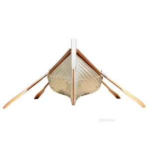 Bote de Remo de Madera Whitehall de 12' con Refuerzo Compuesto para Pesca en Lago (375Lx104Wx68H Cm), Asiento Doble para 2 Personas - Product Image 3