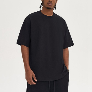 High Quality Custom Logo Men T Shirt Manufacturer Oversized Drop Shoulder <b>Blank</b> T Shirts Light <b>Weight</b> Cotton T-Shirts OEM Size - Product Image 3