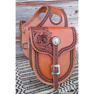 กระเป๋าทรงอานม้าทำด้วยมือสไตล์วินเทจทำจากหนังแท้ผลิตภัณฑ์ขี่ม้า - Product Image 1