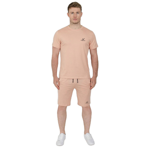 Conjunto de camiseta vintage personalizada con estampado y corte holgado, 100% algodón, estilo urbano, con shorts cortos abullonados, tallas grandes, transpirable, ideal para verano y moda urbana. - Product Image 3
