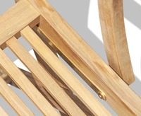 Teak Moderner Klappbarer Schaukelstuhl für Draußen mit Konischen Beinen, Komfortabel, Wasserdicht, Langlebig, Stapelbar für Garten, Wohnzimmer, Terrasse